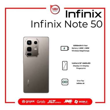 Hp Infinix Note 50 Ram 8GB Internal 256GB Garansi Resmi Titanium Grey