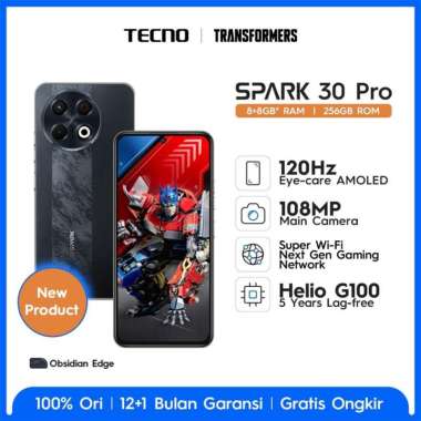 TECNO SPARK 30 Pro - 8+8GB*+256GB, 120Hz Eye Care AMOLED, 108MP Main Camera, Super Wi-fi, 5.000mAh +