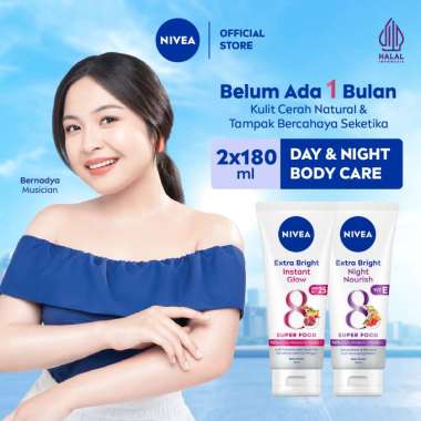Promo Harga Nivea Body Serum Extra White Instant Glow SPF 33 180 ml - Blibli