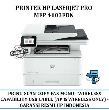 Printer HP LaserJet Pro MFP 4103fdn Print Scan Copy Fax Adf - Original
