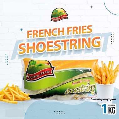 Golden Farm Kentang Goreng Straight Cut french fries Shoestring Crinkle Cut French Fries golden farm