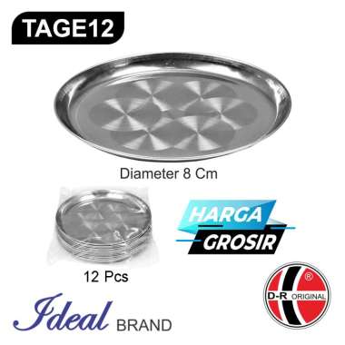 Tatakan Gelas . Tatak Gelas Stainless 8cm IDEAL TA63 (12 Pcs)