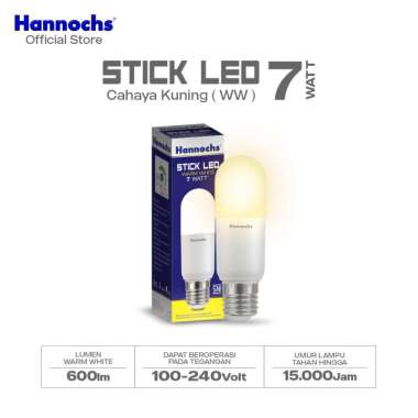 Hannochs Lampu Bohlam LED Stick 7W Cahaya Kuning