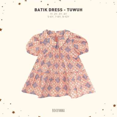 BOHOPANNA - BATIK DRESS - Dress Batik Anak Perempuan 3Y TUWUH
