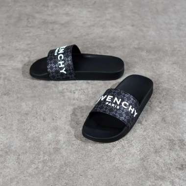Sandal GIVENCHY PATTERN GREY BLACK SLIDE 100% ORIGINAL 45