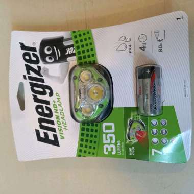 Senter Kepala Energizer 350 Lumens - Energizer Headlamp 350 Lumen Bonus AAA Bateries