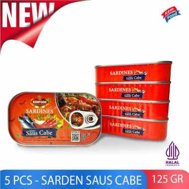 PAKET 5 PCS SARDEN SAUS CABAI - Kemfood Sarden Saus Cabe - 125 gr