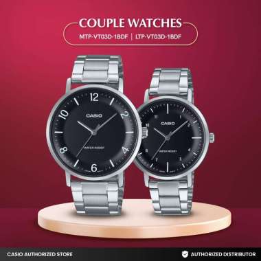 Jam tangan Couple Casio Analog MTP-VT03D-1BDFxLTP-VT03D-1BDF