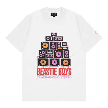 Three2nd x Beastie Boys Men's T-Shirt Short Sleeve Regular Fit Quadrophonic Stereo 830225 S