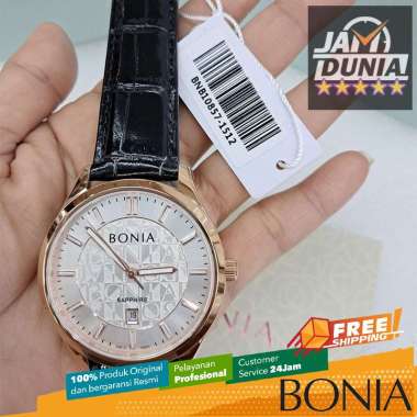 JAM PRIA JAM BONIA SAPPHIRE ORIGINAL KULIT HITAM BONIA BNB10857-1512 BONIA SAPHIRE PRIA BNB10857 151