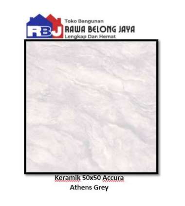 Keramik 50x50 Accura Athens Grey / Keramik Lantai Glossy