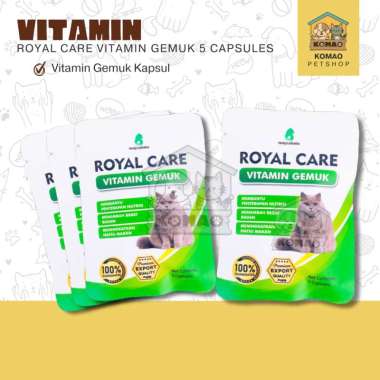 VITAMIN GEMUK SACHET 5CAPS - Vitamin Gemuk Kucing Sachet Menambah Nasfu Makan Kucing Royal Care Vita