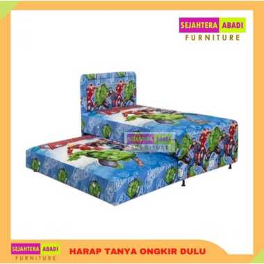 Olympic Springbed, 2in1 Twin Springbed sorong anak Karakter kartun Series PRINCES 120 x 200