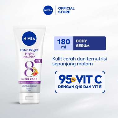 Promo Harga Nivea Body Serum Extra White Night Nourish 180 ml - Blibli