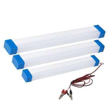 Lampu T5 DC 12V Jepit Aki Baterai LED Bohlam TL SMD Putih Mitsuyama 10W / 15W / 30W 10 watt (21 CM)