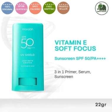 ֍SM֎ WARDAH UV Shield Sunscreen Light Matte Sun Stick SPF 50 PA++++