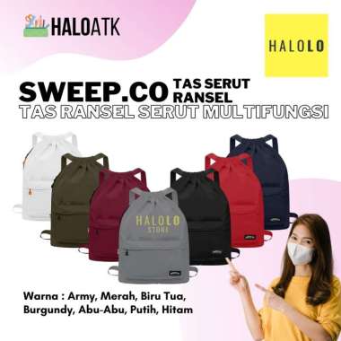 Tas Serut Stringbag Tas Ransel Serut SWEEP.CO Tas Serut Waterproof Merah