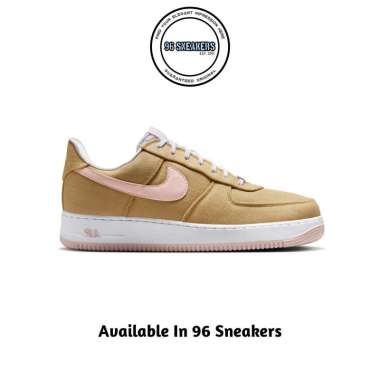 Sepatu Sneakers Unisex Nike Air Force 1 Retro Linen Canvas Beige (HV2021-200) ORIGINAL 43