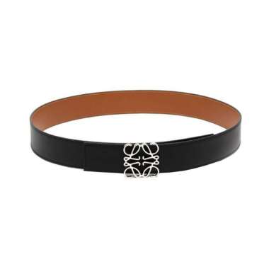 [12.12 Dealcember] Loewe Anagram In Smooth Calfskin Belt 40mm Black/Tan Phw 95 Black,Brown