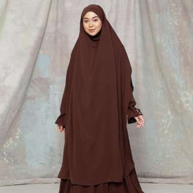 Lozy Hijab - Alina French Khimar Lozy X Cut Syifa (Jilbab Syari Khimar Cadar Haji dan Umrah Anti UV)