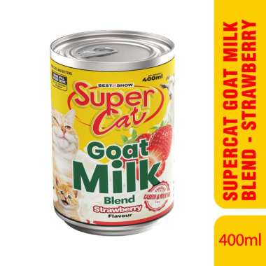 Supercat Goat Milk Blend - Susu Kambing untuk kucing Strawberry