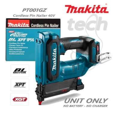 Mesin Paku Tembak Baterai Cordless Pin Nailer Makita PT001GZ - Unit Only