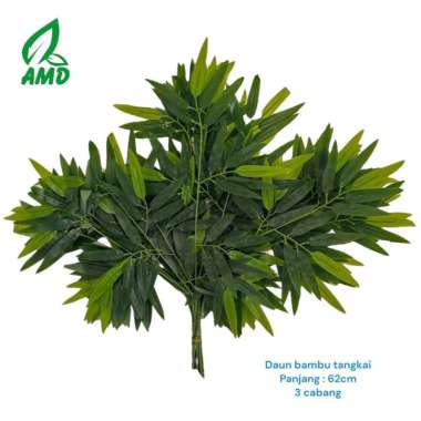 Daun Bambu Tangkai Sintetis Artificial Premium Murah