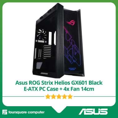 Asus ROG Strix Helios GX601 Black E-ATX PC Case Casing + 4x Fan 14cm
