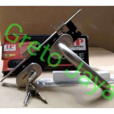 ( Lepasan ) Handle Handel Kunci Pintu Aluminium Almunium Alminium Alumunium 1 Set Handle Lengkung