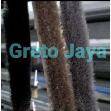 Bulu Moher Besar Lis Peredam Pintu Jendela Mohair Moheir Aluminium Les Alumunium Kayu Hitam