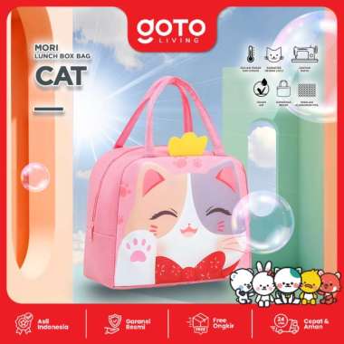 Goto Mori Tas Bekal Kotak Makan Lucu Anak Sekolah Lunch Bag Premium CAT