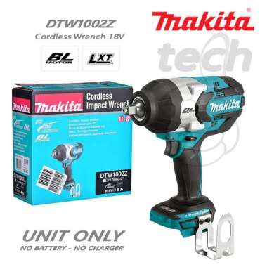 Mesin Impact Wrench Baterai Cordless Impact Wrench 18V Makita DTW1002Z - Unit Only