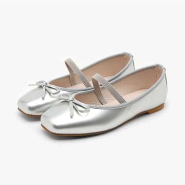 SAPPUN Erino Enamel Ribbon Maryjane Flats (1cm) - Flat Shoes Wanita 39 SILVER
