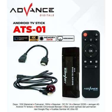 ADVANCE Android TV Stick ATS-01 Android TV Stik Garansi Resmi & 100% Ori