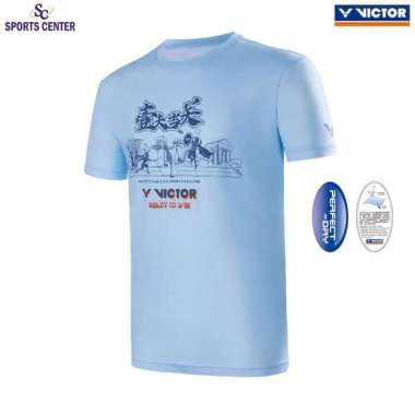 New Kaos / Jersey Badminton Victor Special Culture Design T-40036 M Light Blue L