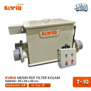 KURIA Drum Filtration Mesin RDF Rotary Drum Filter Kolam T 10 Kap 10 ton