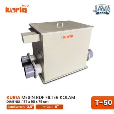 KURIA Drum Filtration Mesin RDF Rotary Drum Filter Kolam T 50 Kap 50 ton