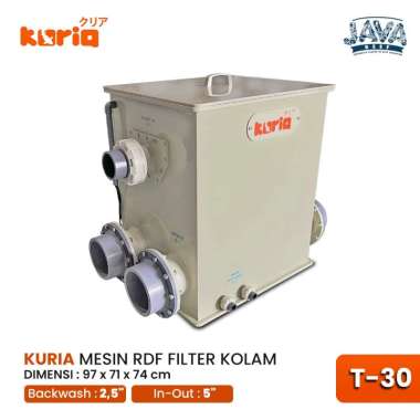 KURIA Drum Filtration Mesin RDF Rotary Drum Filter Kolam T 30 Kap 30 ton