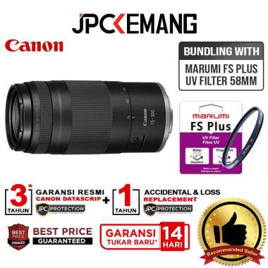 JPC KEMANG Canon RF 75-300mm f4-5.6 Lens Canon RF 75-300 mm f/4-5.6 GARANSI RESMI with Filter UV