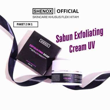 Shenox Skincare Flek Hitam Sabun Exfoliating dan Cream Flek UV