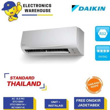 Daikin AC 1/2 PK Thailand STC15NV FTC15NV14 RC15NV14 Unit + Pasang