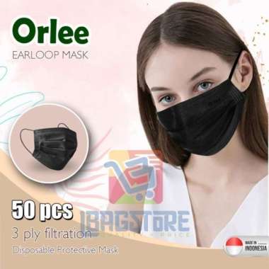 BLI BLI Aneka Masker Mulut Earloop Headloop Duckbill Kf94 KN95 3D Dewasa Anak E Orlee Hitam