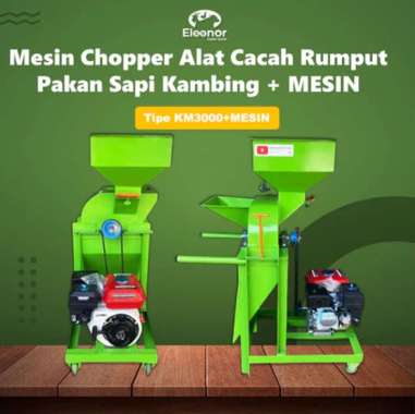 Mesin Chopper Tipe KM3000 Alat Cacah Rumput Pakan Sapi Kambing + MESIN