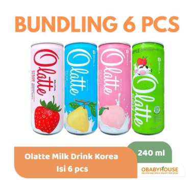 Olatte Milk Drink Korea 240 ml Isi 6 pcs Strawberry