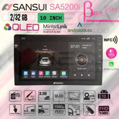 SANSUI Beta Plus Series NFC 2/32 GB Android 10" Inch SA-5200I Head Unit Beta+ Tape Mobil