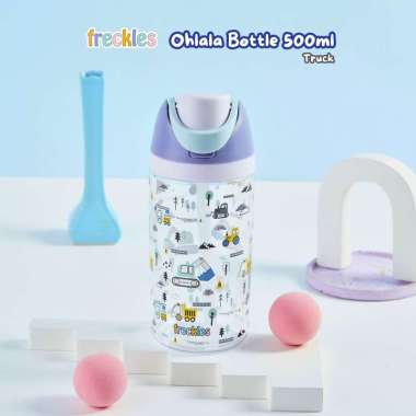 Freckles Ohlala Water Bottle Tritan - Botol Minum Anak Tritan Anti Tumpah BPA Free Truck 500ml