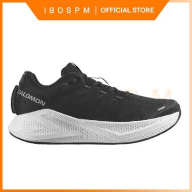 SALOMON - AERO GLIDE 3, Men's Running Shoes, Black / White / Asphalt - Sepatu Lari Pria 40