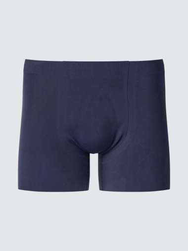 UNIQLO AIRism Ultra Seamless Boxer Briefs Pakaian Celana Dalam pria Tipe Seamless Navy M