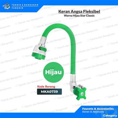KRAN AIR ANGSA FLEKSIBEL WASTAFEL KERAN CUCI PIRING DALAM DINDING 2 MODE WARNA STAR CLASSIC 1/2" Hij