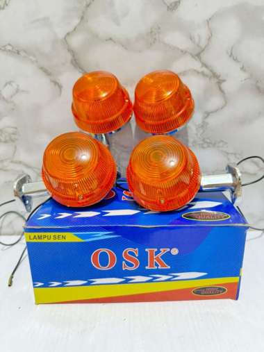 Lampu Sein Sen Riting Bulat Besi Belakang Clasic Klasik Kuning Standart Honda CB100 C70 Belakang Uni